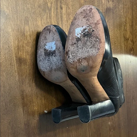 Coach Black Leather High Heel Boots - Picture 4 of 5